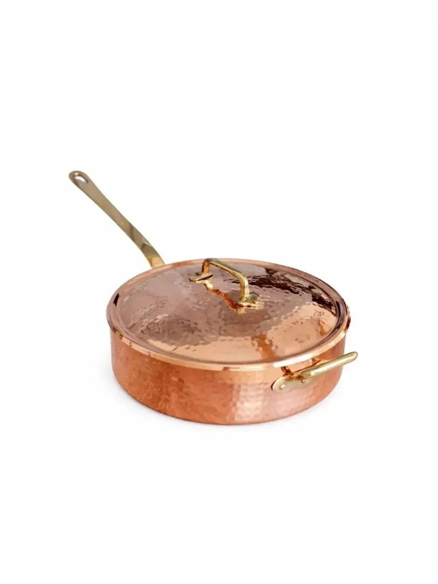 Большая сковорода для жарки CMK в винтажном стиле Coppermill Kitchen, медный — золотистый