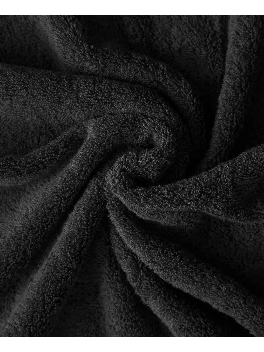 Халат махровый с шалевым воротником American Soft Linen — изображение 5 из 6, черный