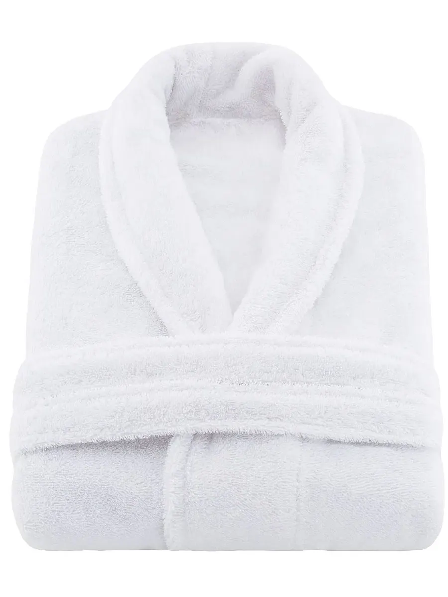 Халат махровый с воротником-шалью American Soft Linen — изображение 3 из 6, белый