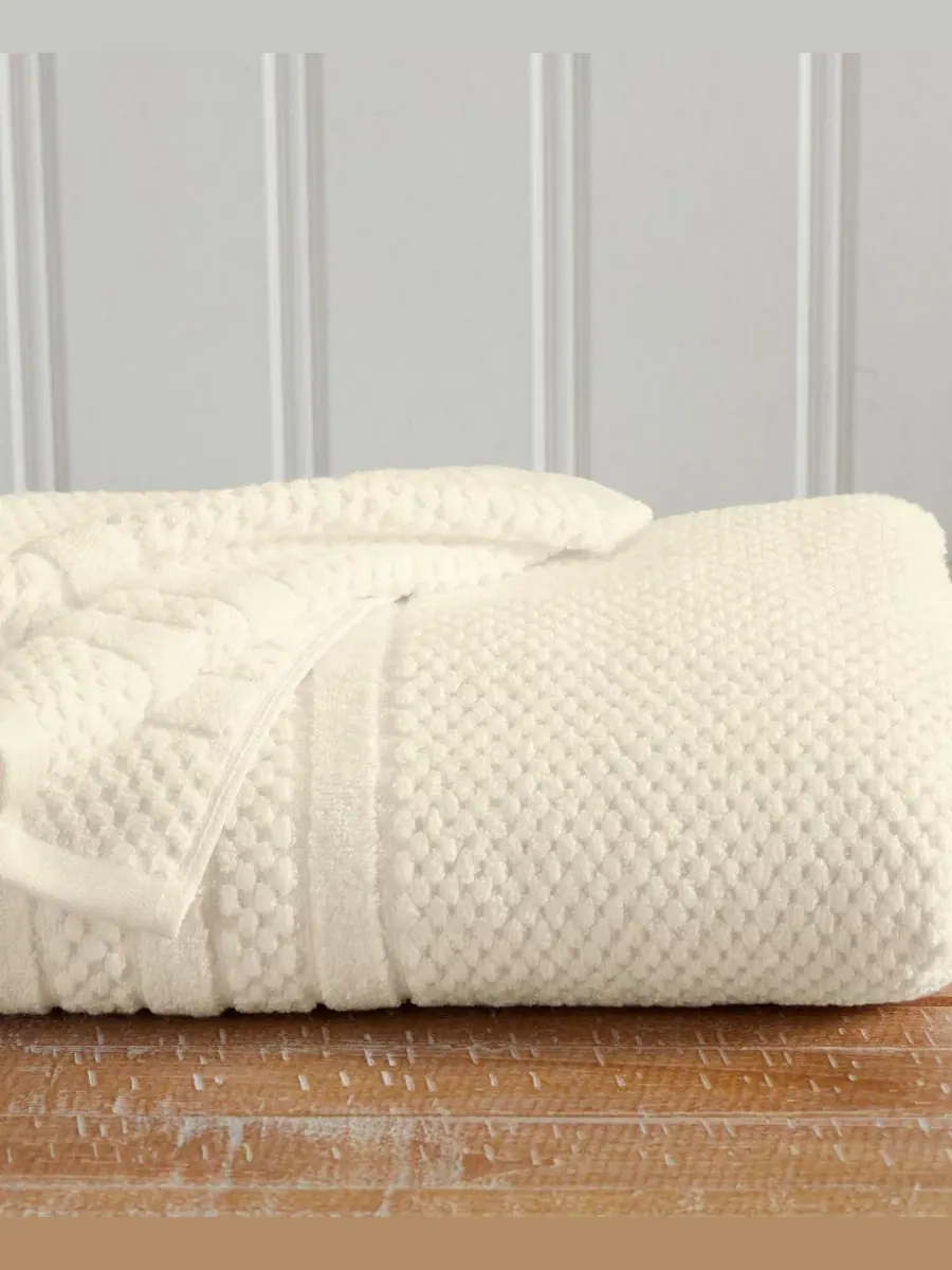 Набор полотенец для рук Cotton Textured 6pk, 6 шт. Linery & Co — изображение 5 из 6, белый