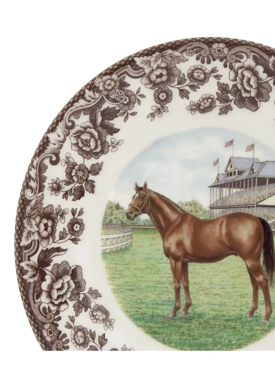 Салатная тарелка Woodland Thoroughbred Horse Salad Plate Spode — изображение 3 из 3, коричневый