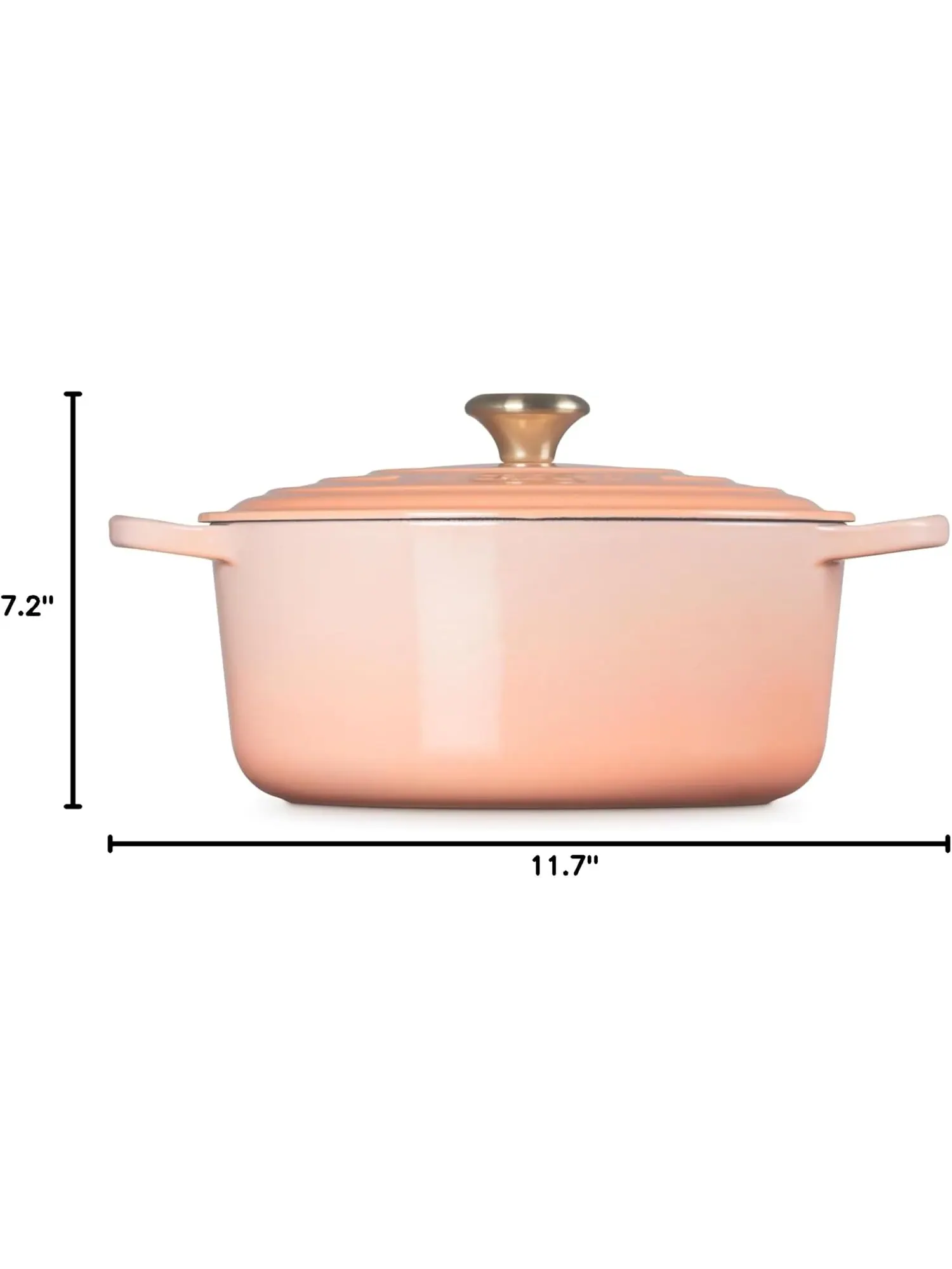 Кастрюля круглая Le Creuset Signature, 6,8 л, 28 см, персиковый — изображение 9 из 9, розовый