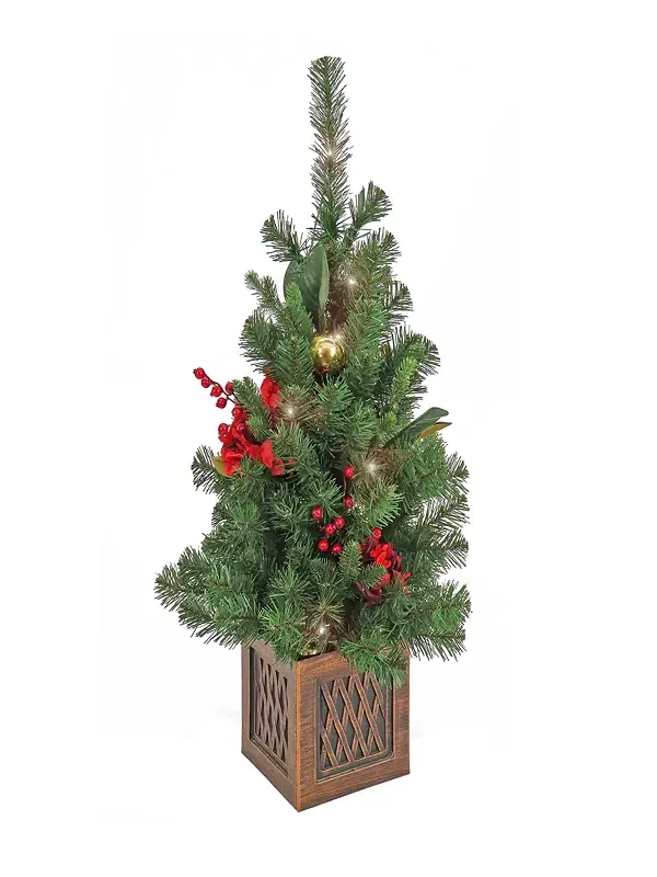 36-Дюймовая рождественская елка в горшке с венским вальсом National Tree Company — зеленый