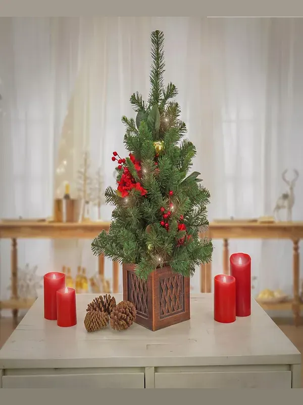 36-Дюймовая рождественская елка в горшке с венским вальсом National Tree Company — изображение 2 из 4, зеленый
