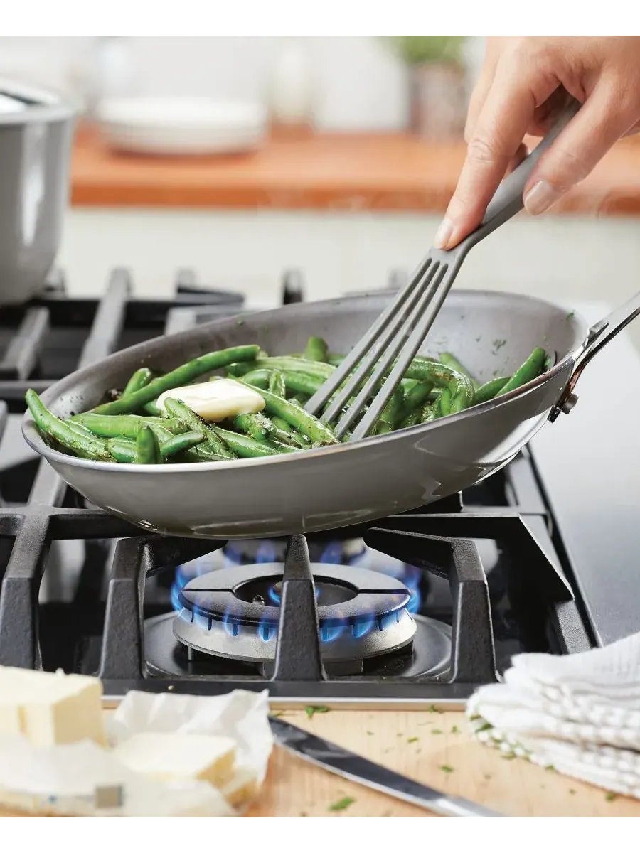 Набор алюминиевой посуды с антипригарным покрытием Cook + Create, 11 предметов Rachael Ray — изображение 8 из 8, синий
