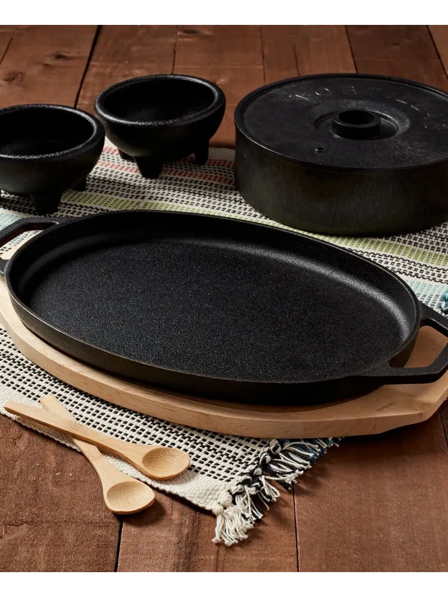 Набор для приготовления фахитас из чугуна Latin Cast Iron, 8 предметов Infuse — изображение 7 из 9, черный