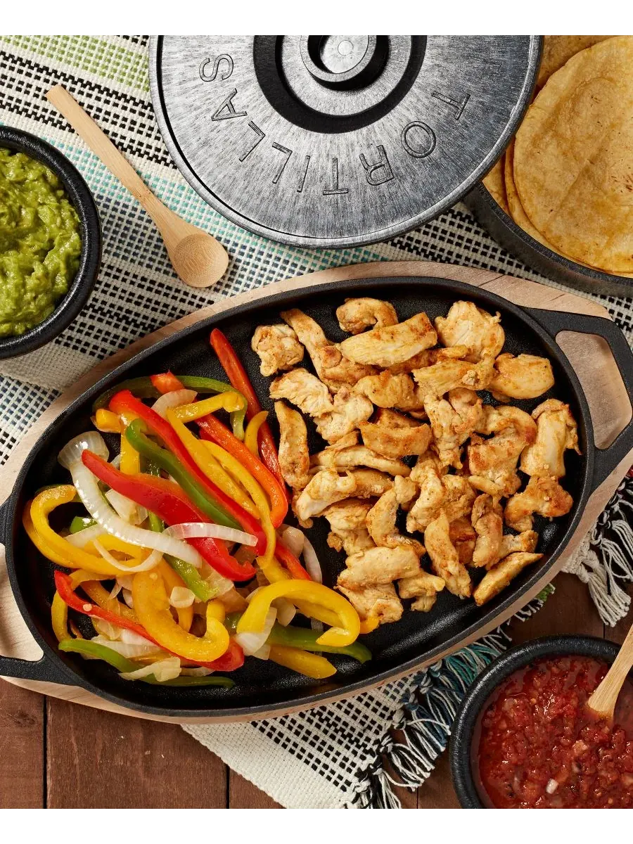 Набор для приготовления фахитас из чугуна Latin Cast Iron, 8 предметов Infuse — изображение 9 из 9, черный