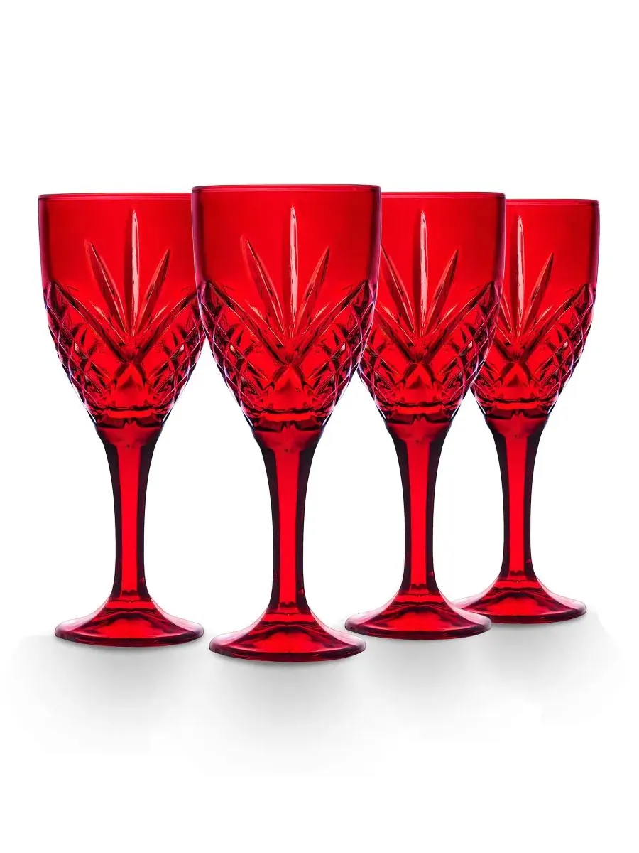 Набор бокалов Dublin Crystal Red, 4 шт Godinger — мульти