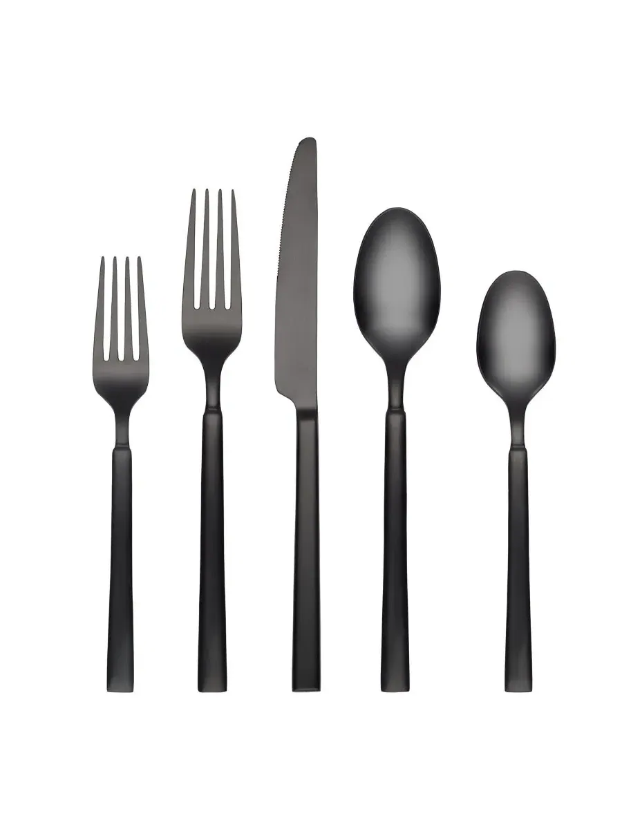Набор столовых приборов из 20 предметов, черный атлас Cambridge Silversmiths — изображение 2 из 3