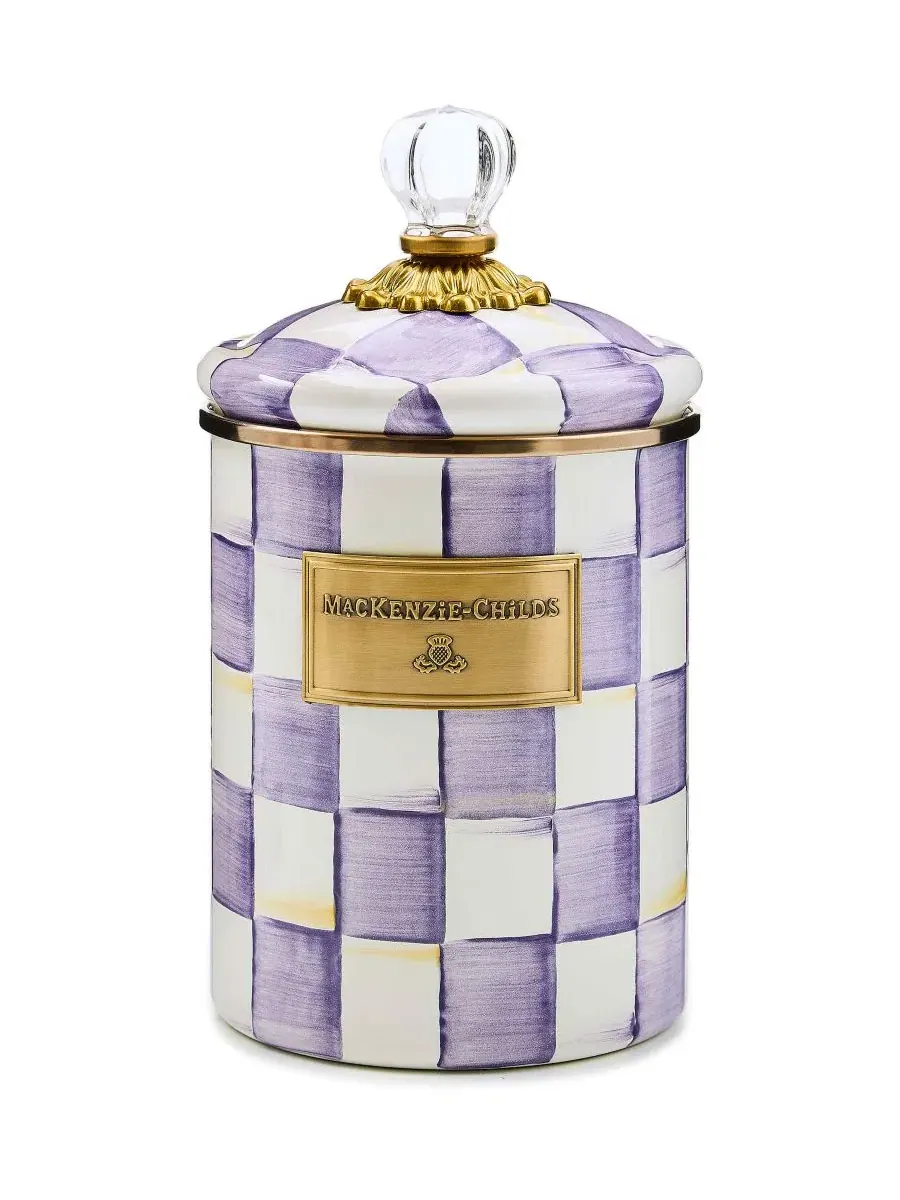 Банка для сыпучих продуктов Violet Check MacKenzie-Childs — фиолетовый