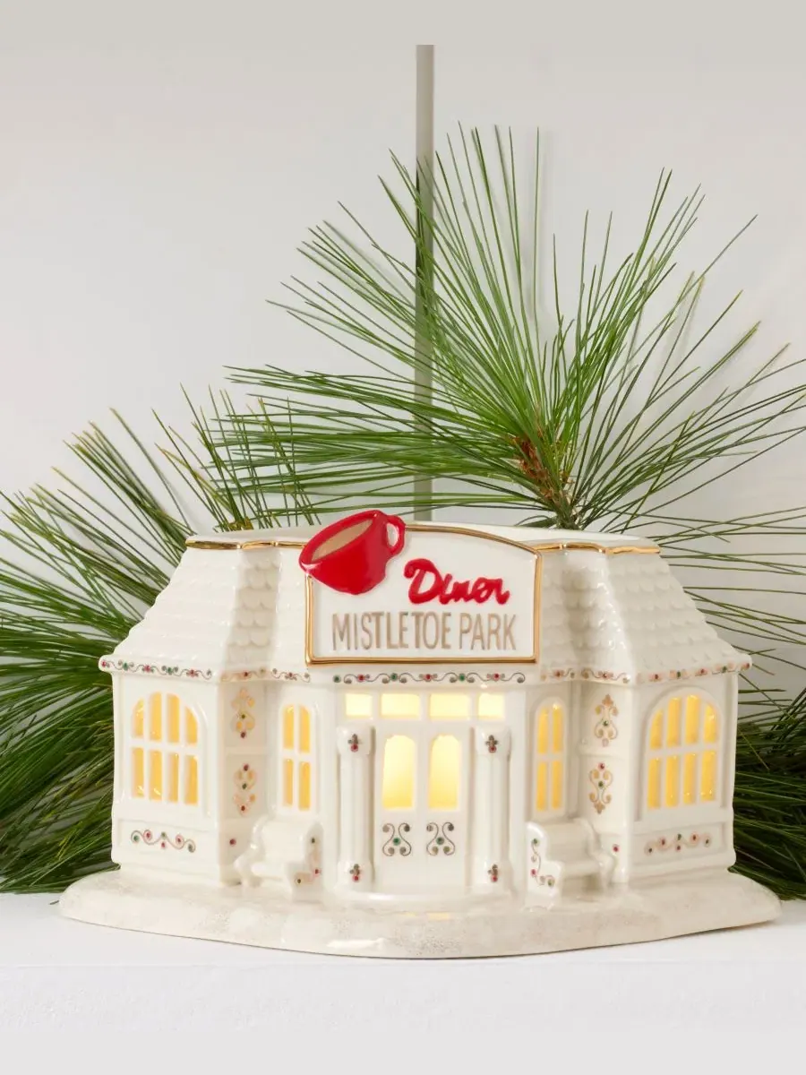 Декоративная фигурка с подсветкой Mistletoe Park Diner Lenox — изображение 4 из 7, мульти