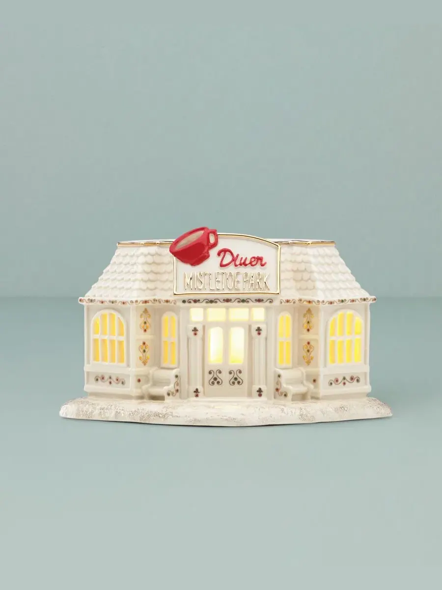 Декоративная фигурка с подсветкой Mistletoe Park Diner Lenox — изображение 6 из 7, мульти
