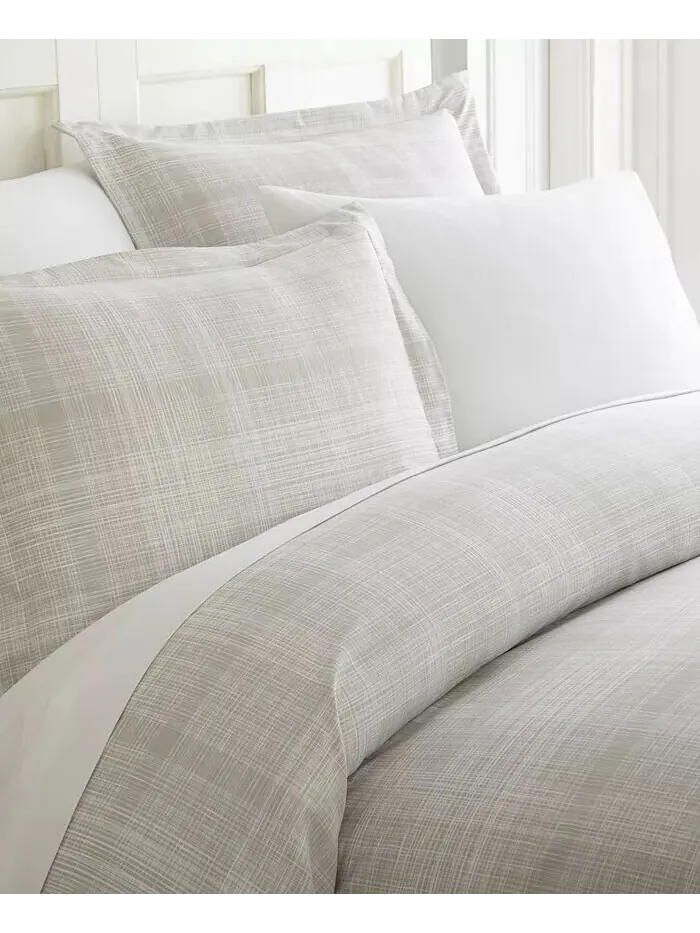 Элегантные комплекты пододеяльников с рисунком от The Home Collection ienjoy Home — изображение 1 из 4, серый