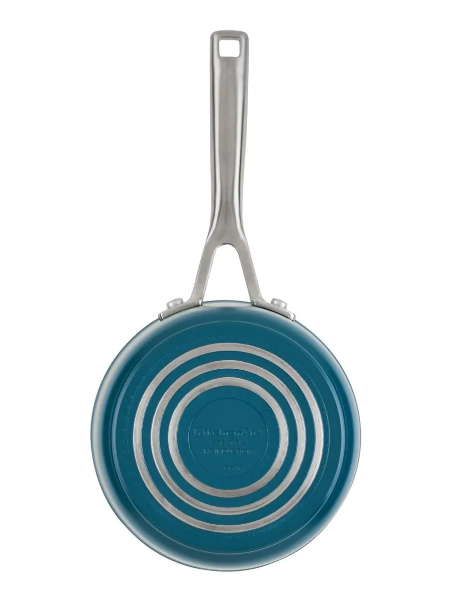 Ковш с крышкой KitchenAid Hard-Anodized Ceramic Induction, 1,9 л, Синяя агава — изображение 7 из 8, синий