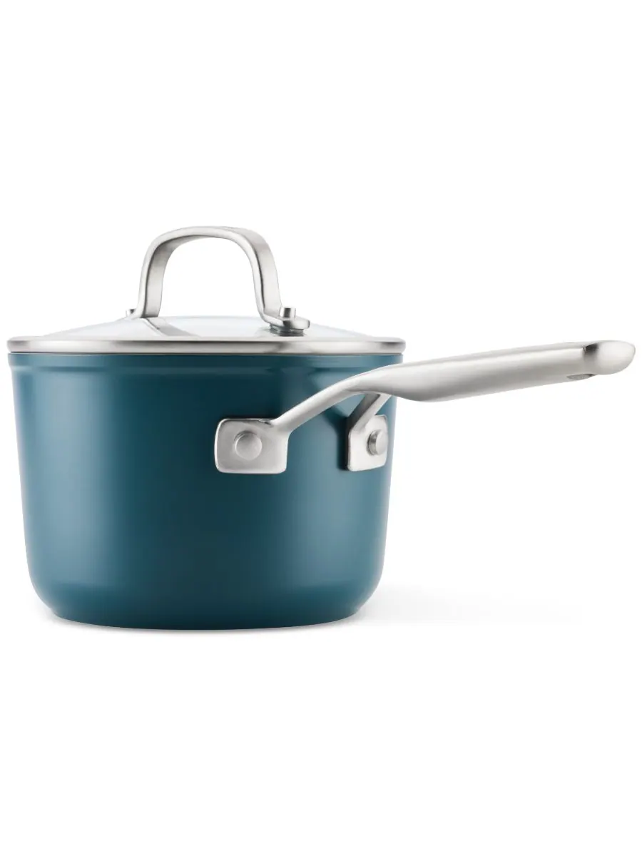 Ковш с крышкой KitchenAid Hard-Anodized Ceramic Induction, 1,9 л, Синяя агава — изображение 8 из 8, синий
