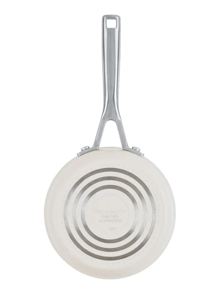 Ковш с крышкой KitchenAid Hard-Anodized Ceramic Induction, 1,9 л, Белый фарфор — изображение 6 из 10