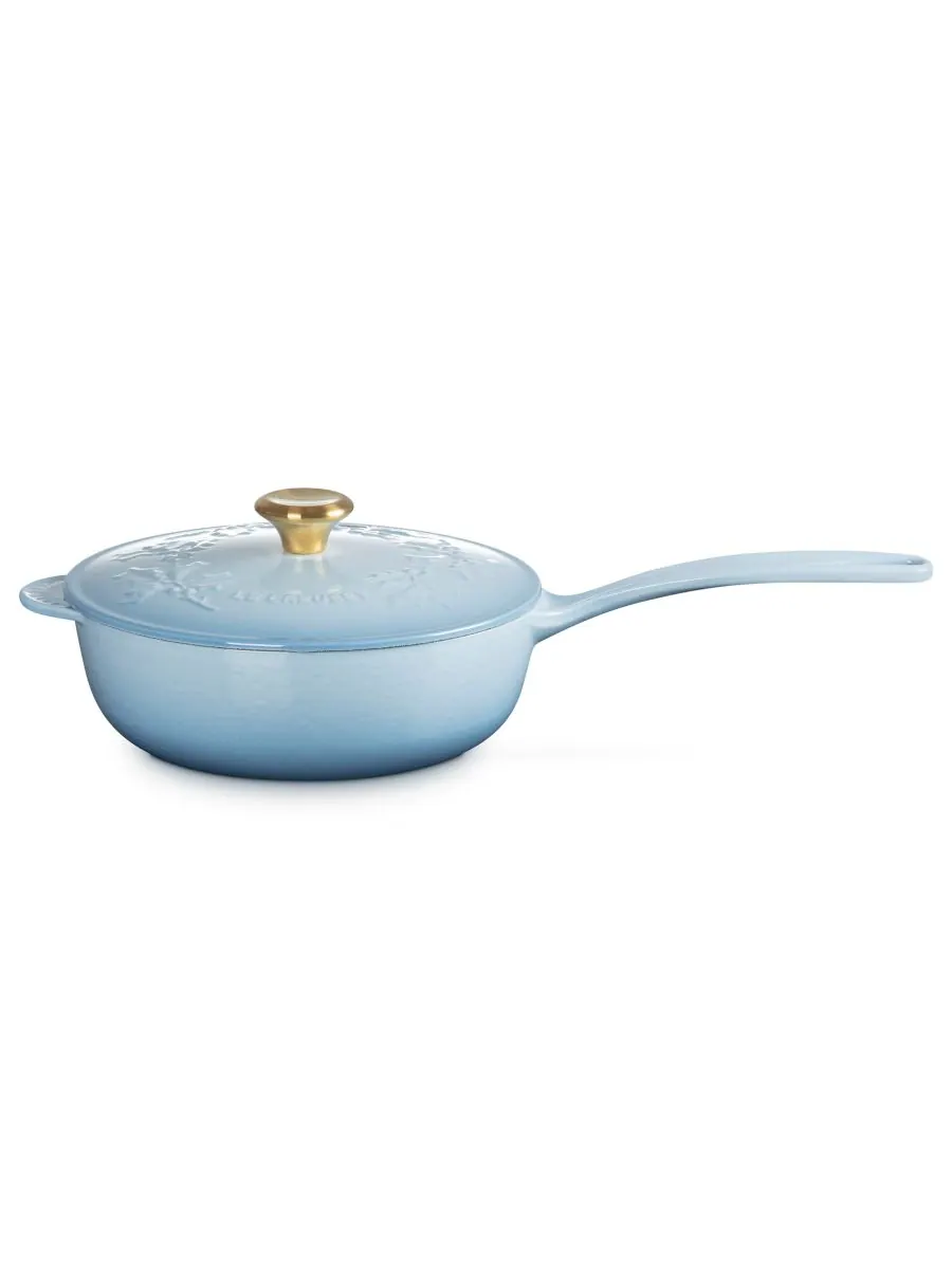 Сотейник чугунный Le Creuset Holly Collection, 2,1 л, 21 см — изображение 1 из 8, синий