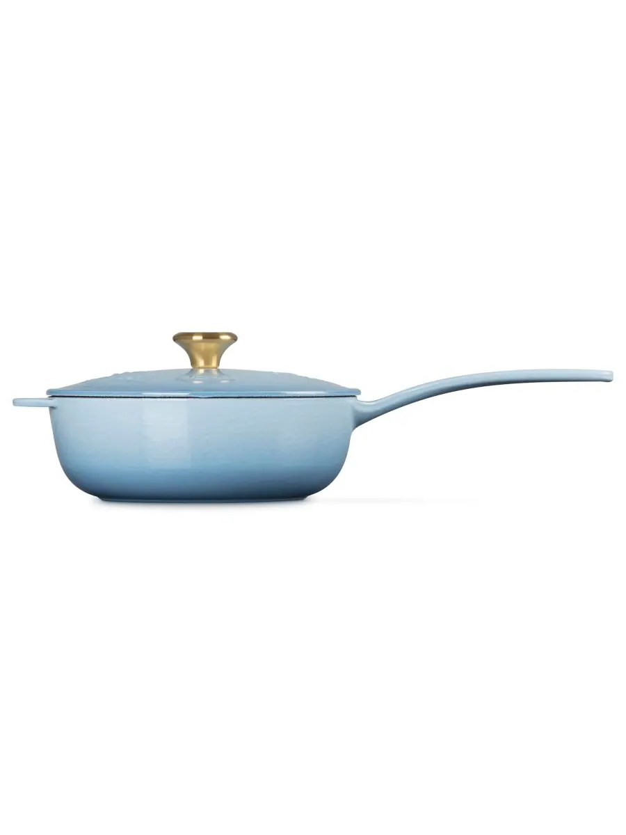 Сотейник чугунный Le Creuset Holly Collection, 2,1 л, 21 см — изображение 2 из 8, синий