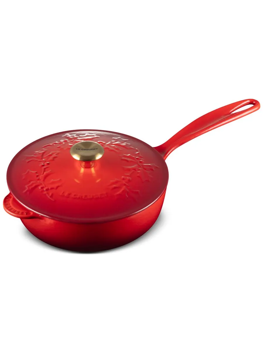 Сотейник чугунный Le Creuset Holly Collection, 2,1 л, 21 см — изображение 7 из 7, красный