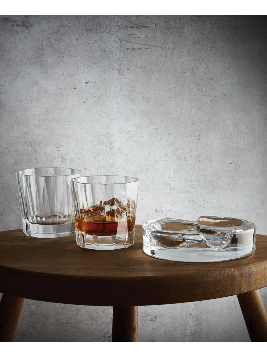 Пепельница «Альтруист» с бокалами «Хемингуэй», набор из 3 штук Nude Glass — прозрачный