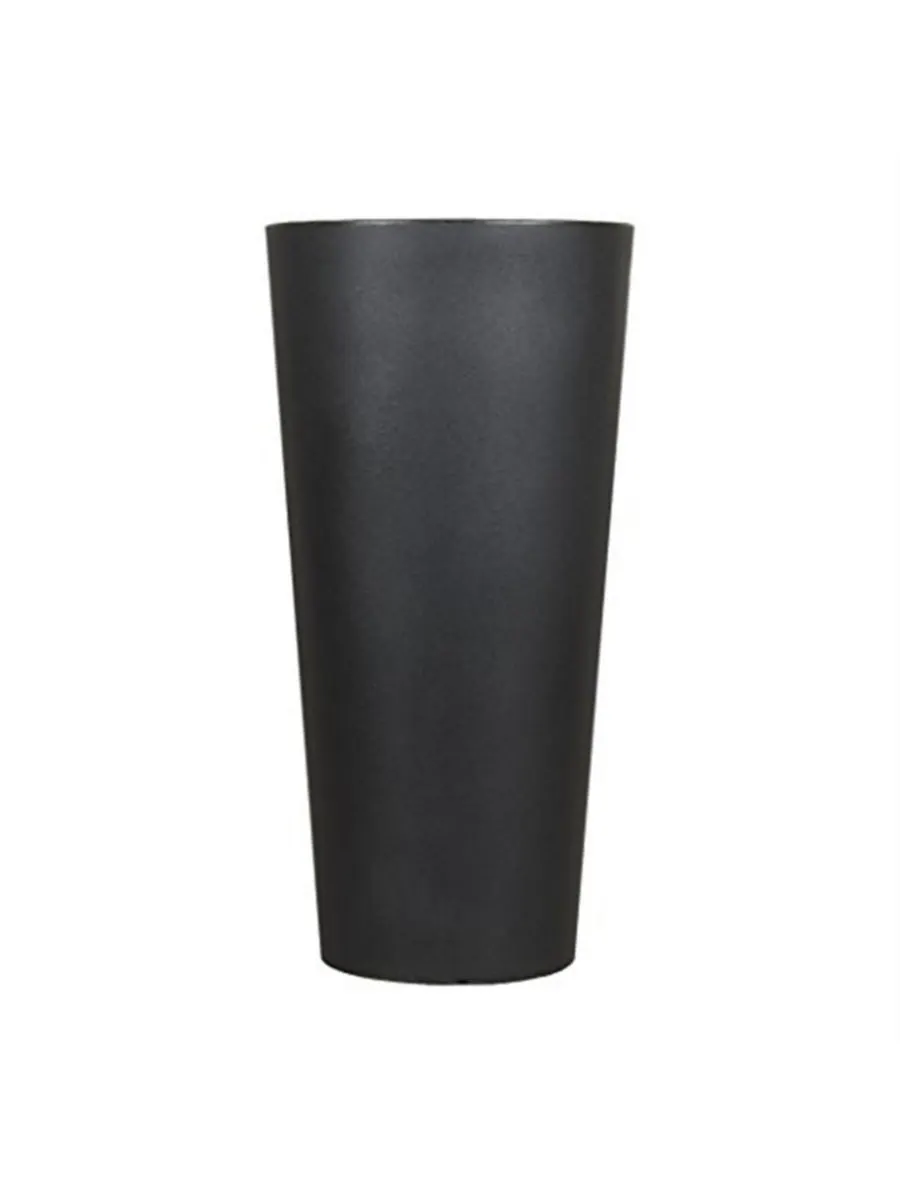 Tusco Products Высокий круглый пластиковый горшок для растений Cosmopolitan, черный, 32 дюйма — черный
