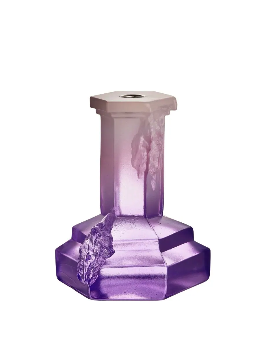 Большие подсвечники Rocky Baroque Lilac Kosta Boda — фиолетовый