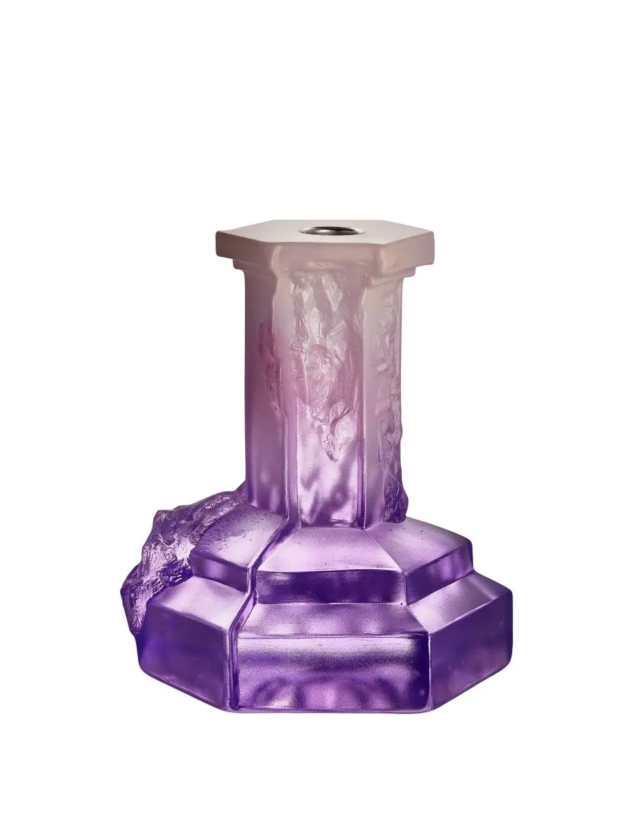 Большие подсвечники Rocky Baroque Lilac Kosta Boda — изображение 2 из 5, фиолетовый