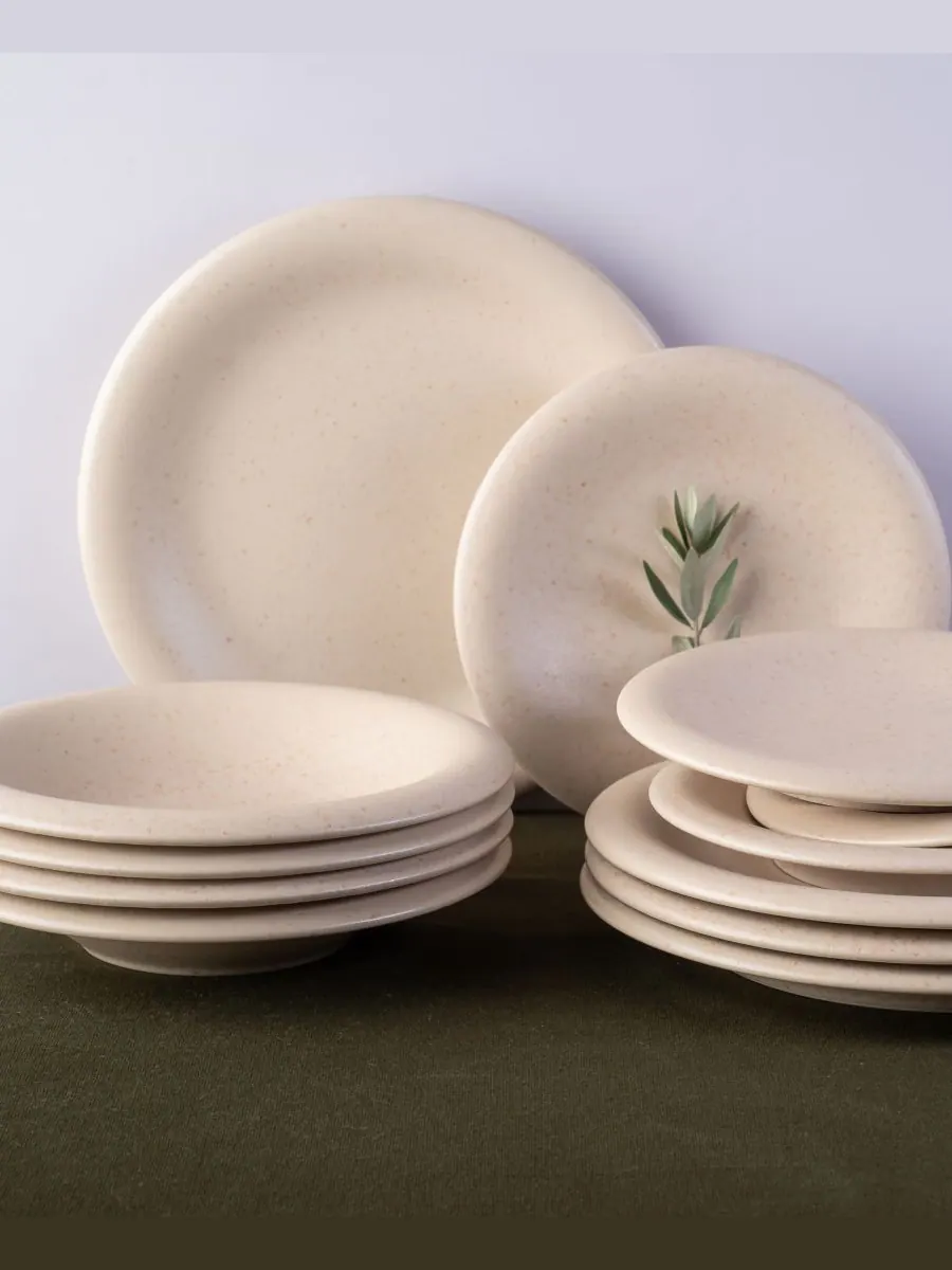 Набор посуды Porto Aro из 24 предметов, на 8 персон Stone Lain — изображение 2 из 7, кремовый