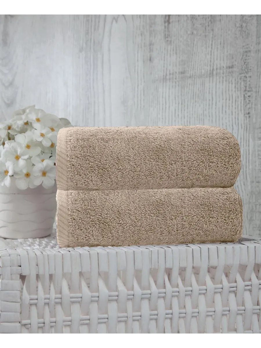 Набор из 2 полотенец для рук «Opulence» OZAN PREMIUM HOME — изображение 1 из 4, песочный