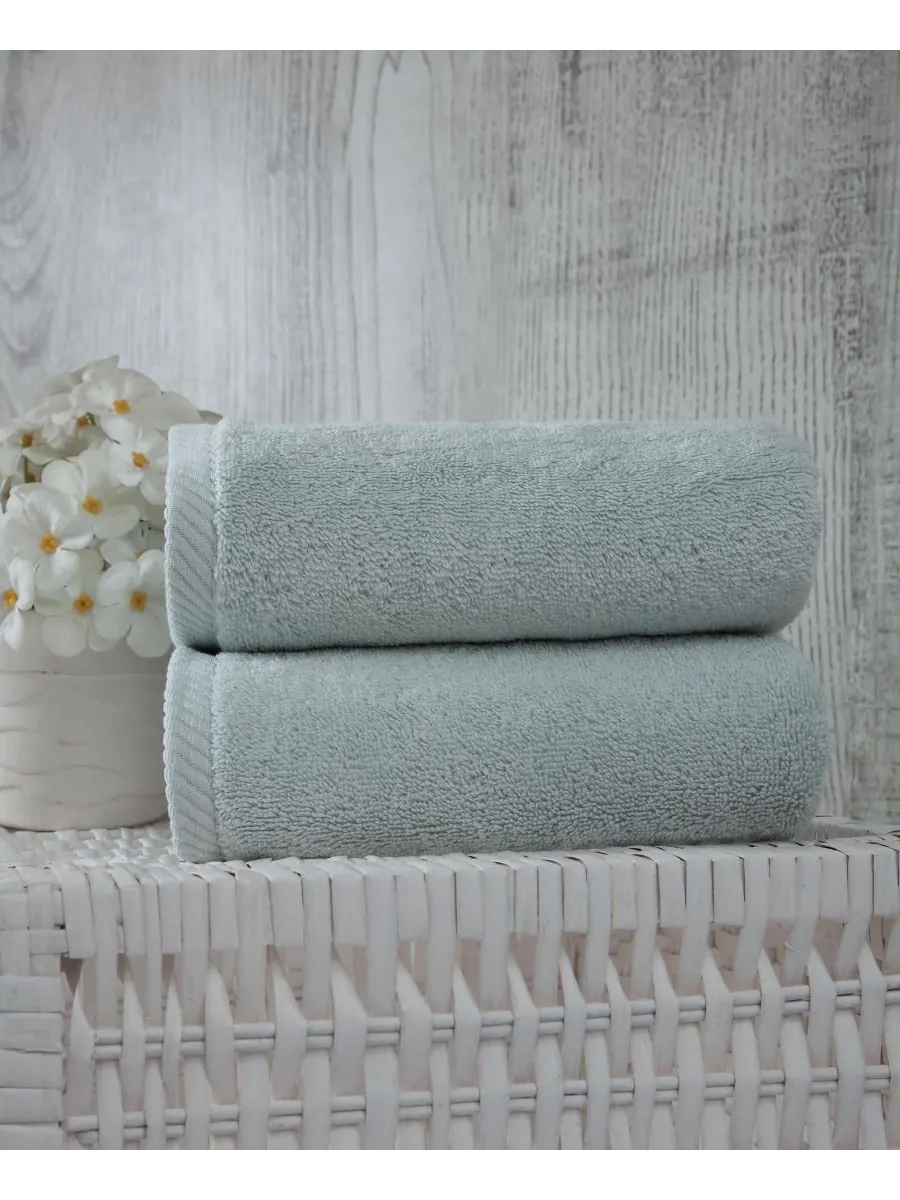 Набор из 2 полотенец для рук «Opulence» OZAN PREMIUM HOME — изображение 1 из 4, голубой синий