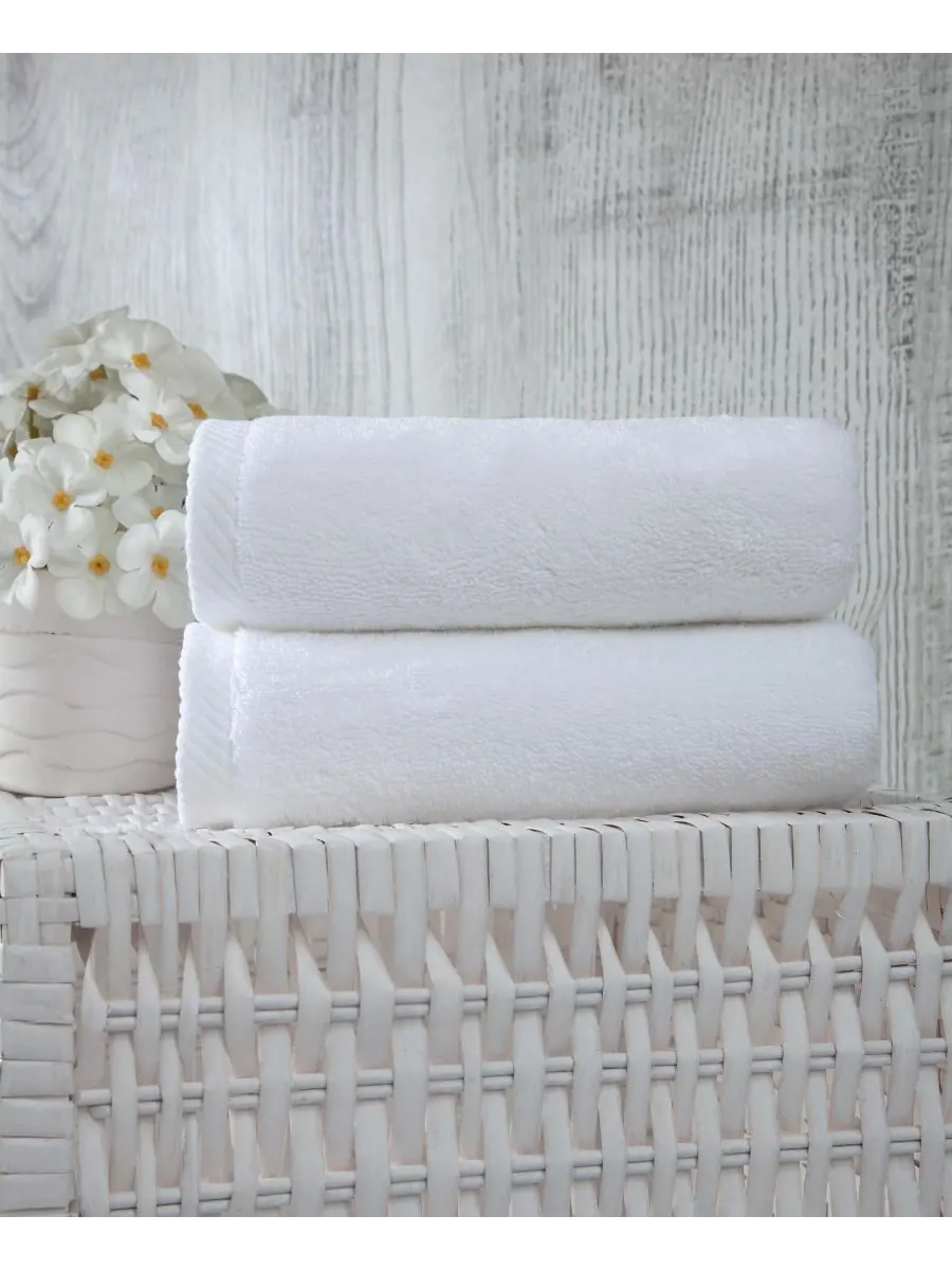 Набор из 2 полотенец для рук «Opulence» OZAN PREMIUM HOME — изображение 1 из 4, белый