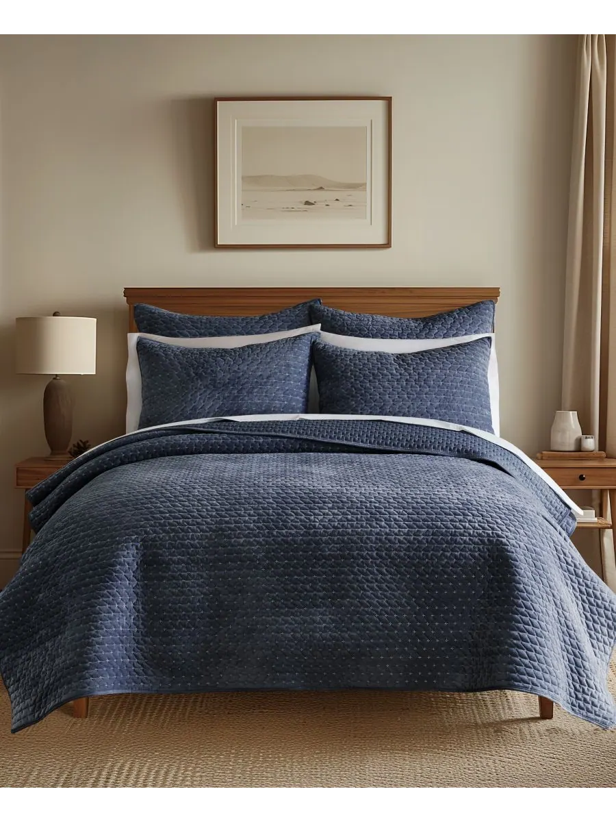 Двустороннее одеяло Velvet Stitch, 3 предмета, размер Full/Queen Levtex