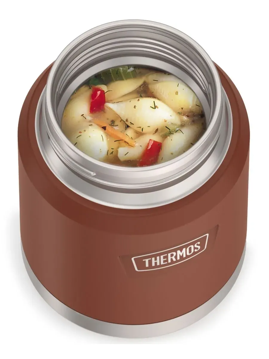 Контейнер для еды Icon Series объемом 473 мл с ложкой Thermos — изображение 6 из 7, седельный