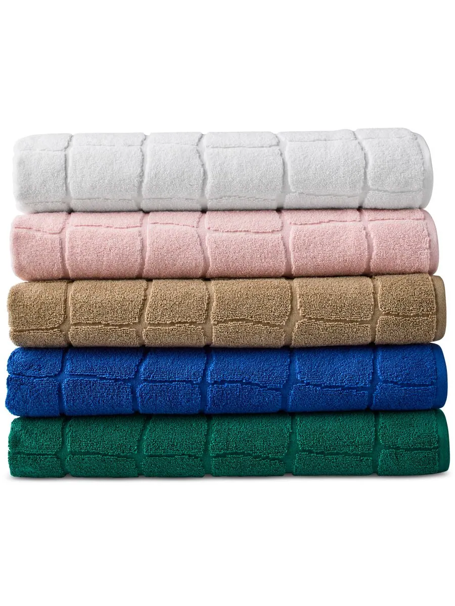 Хлопковое полотенце для рук heritage croc scale, 40 см x 76 см. Lacoste Home — изображение 2 из 8, белый
