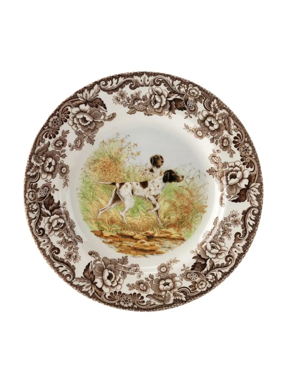Обеденная тарелка Woodland Pointer Spode — коричневый