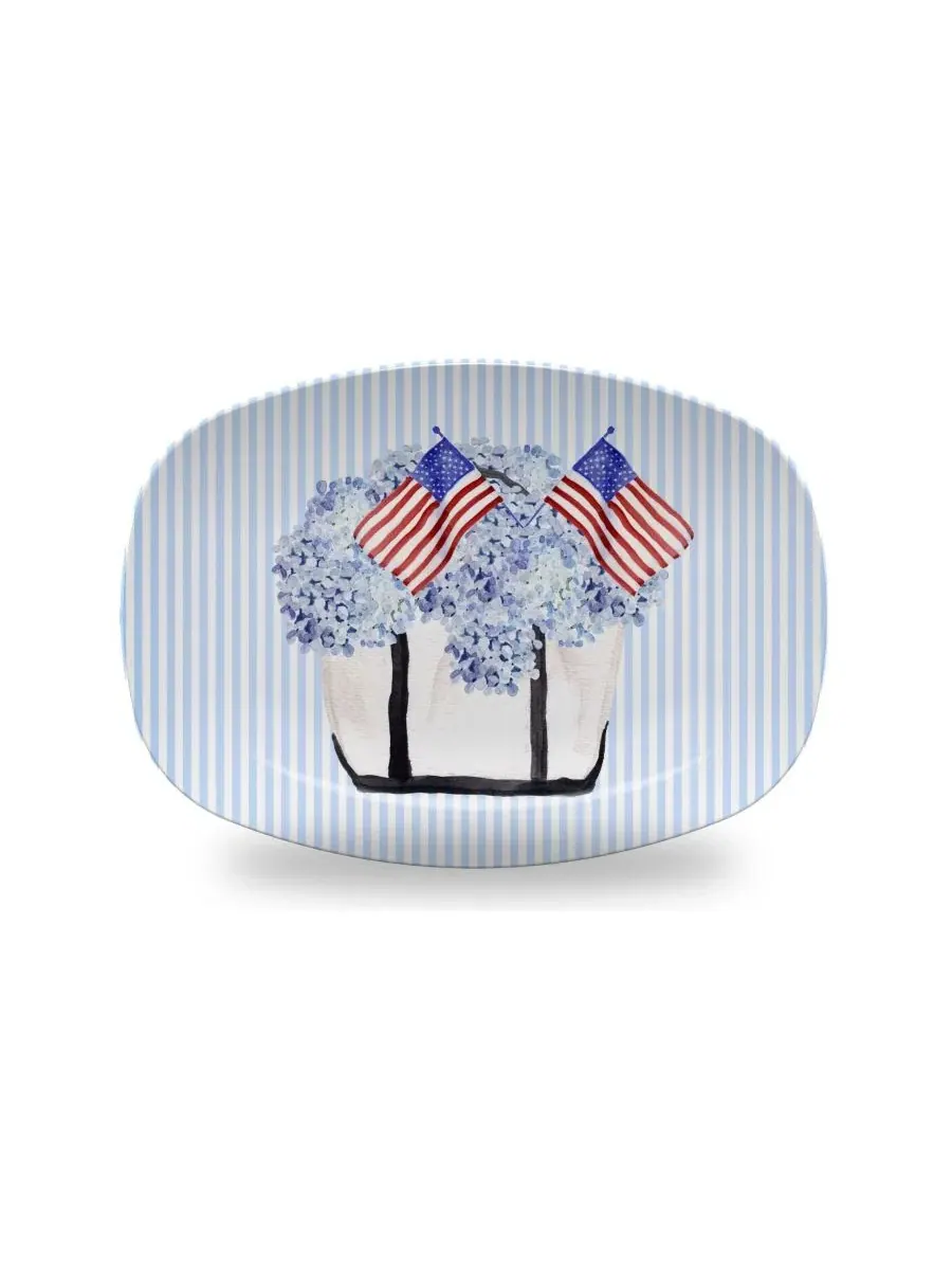 Подарочная тарелка-шопер Patriotic Summer Tote Platter Mariposa — синий