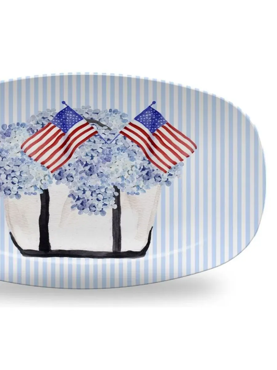 Подарочная тарелка-шопер Patriotic Summer Tote Platter Mariposa — изображение 3 из 3, синий