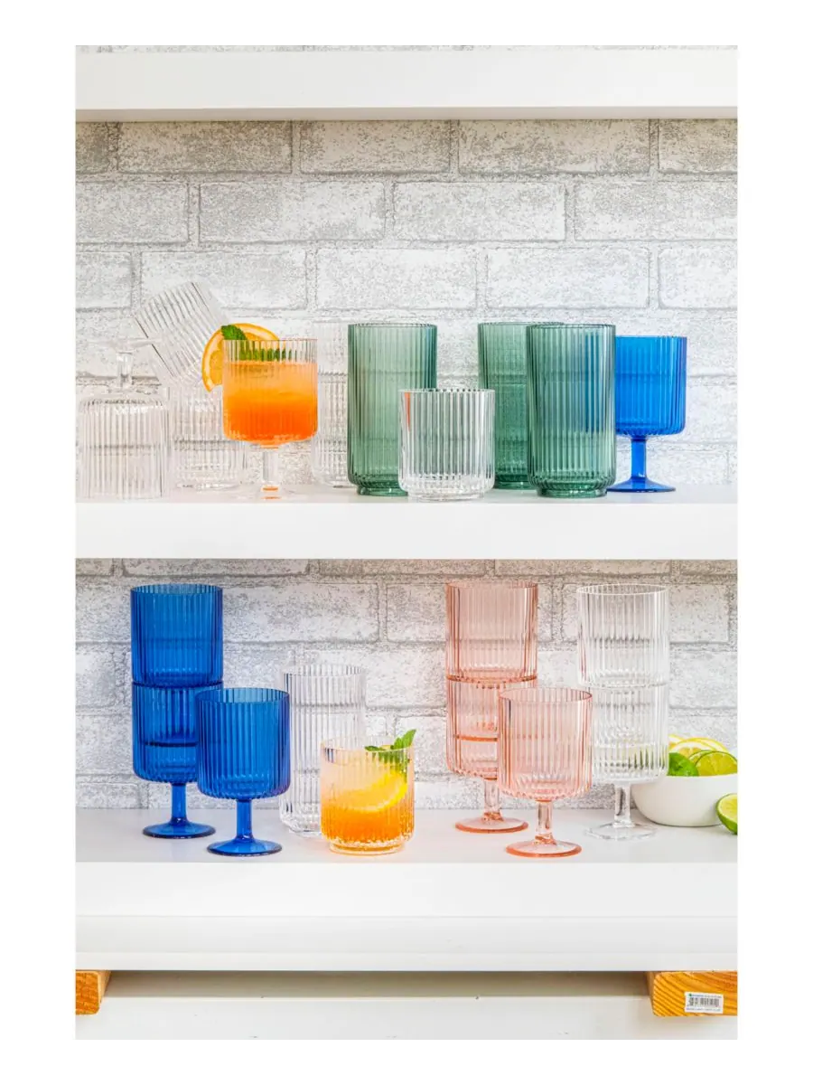 Набор из 6 бокалов для кобальтового кобальтового коктейля Mesa Double Old Fashioned Abode Homewares — изображение 3 из 3