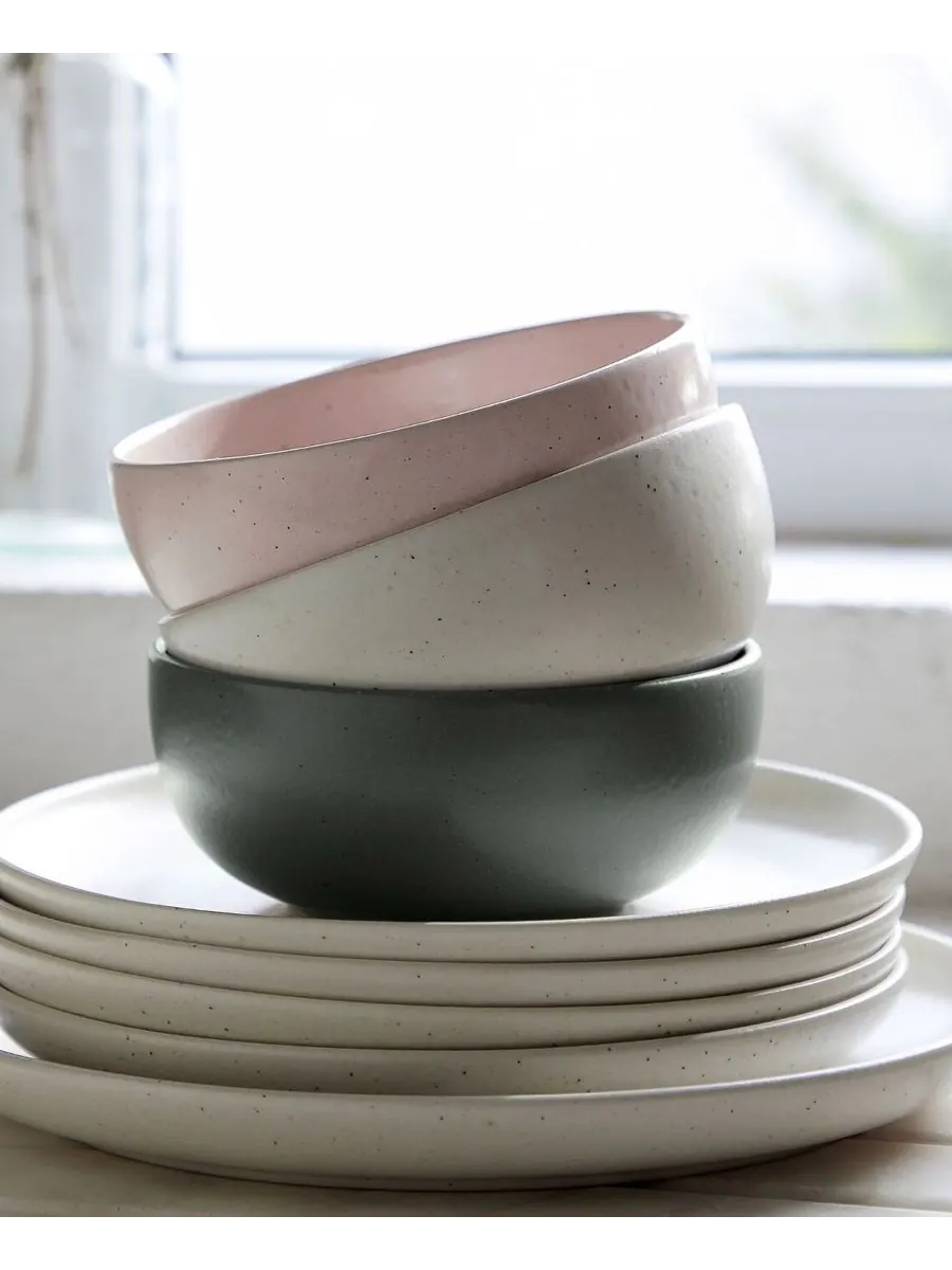 Набор из 4 мисок для хлопьев Pacifica Dinnerware Casafina by Costa Nova — изображение 3 из 3, ванильный