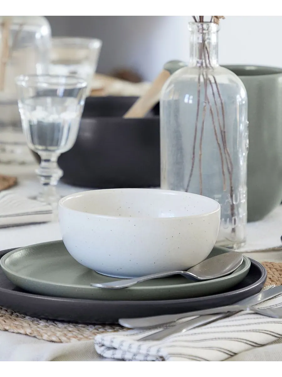 Набор из 4 мисок для хлопьев Pacifica Dinnerware Casafina by Costa Nova — изображение 3 из 3, серебристый