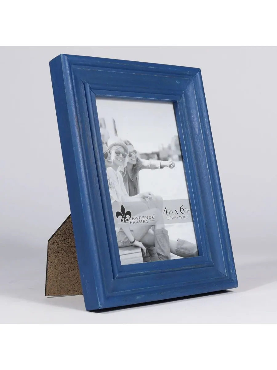 Lawrence Frames Рамка для картины Durham из состаренного темно-синего дерева - 4" x 6" — изображение 2 из 3, темно-синий