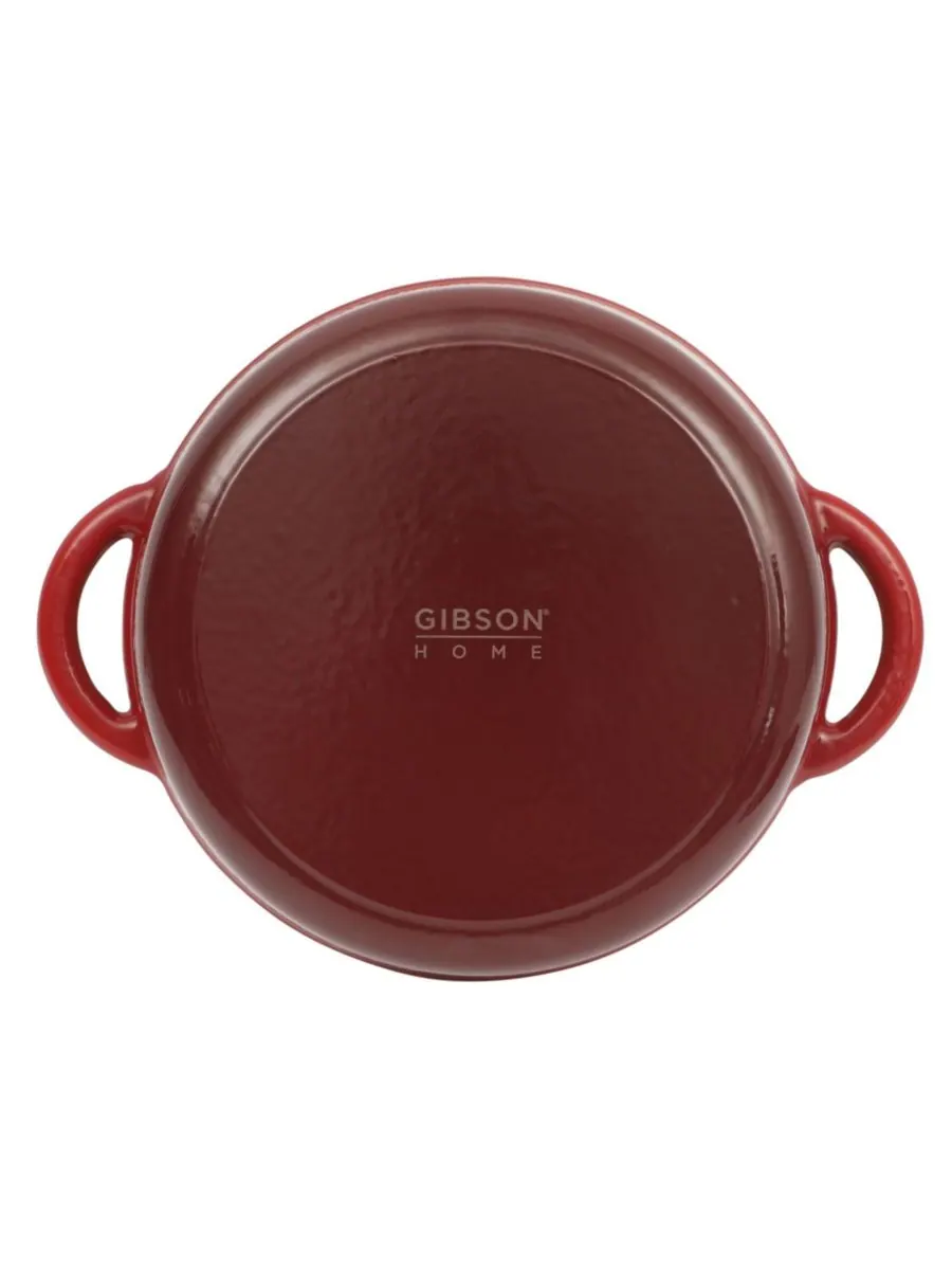 Gibson Home Чугунная эмалированная кастрюля Addlestone объемом 5 кварт (красная) — изображение 7 из 10, красный