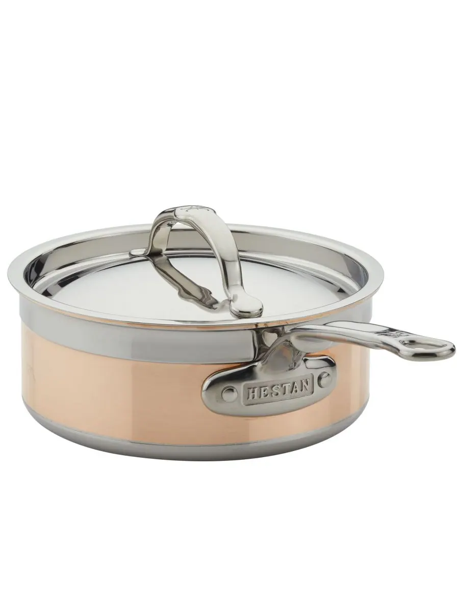 Hestan Индукционная медная кастрюля CopperBond объемом 2 кварты с крышкой — изображение 2 из 6, медь