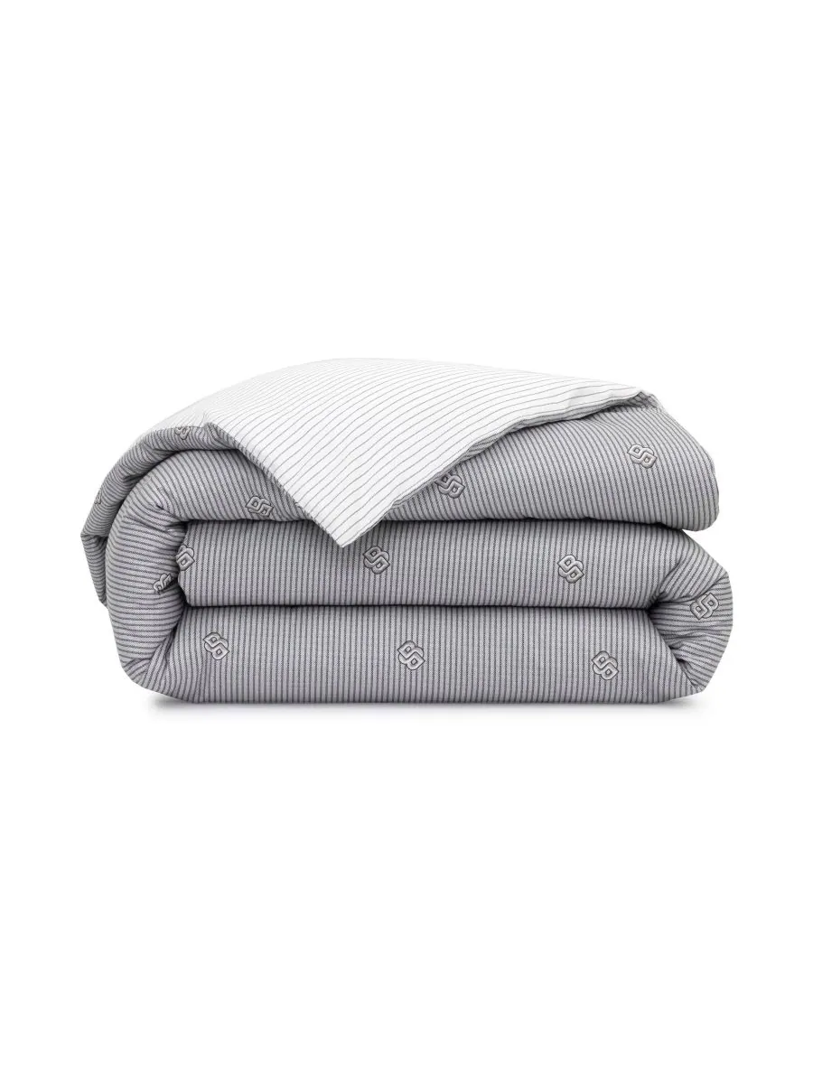Пододеяльник hugo boss double b, размер king. Boss Home — изображение 2 из 4, серый