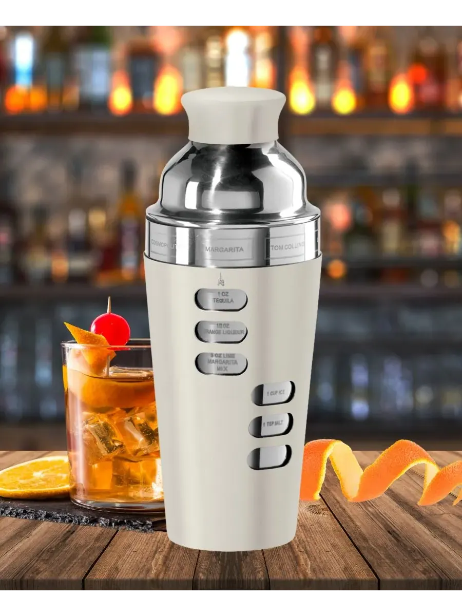 Коктейльный шейкер Dial a Drink из нержавеющей стали объемом 0,7 л Oggi — изображение 5 из 10, черный