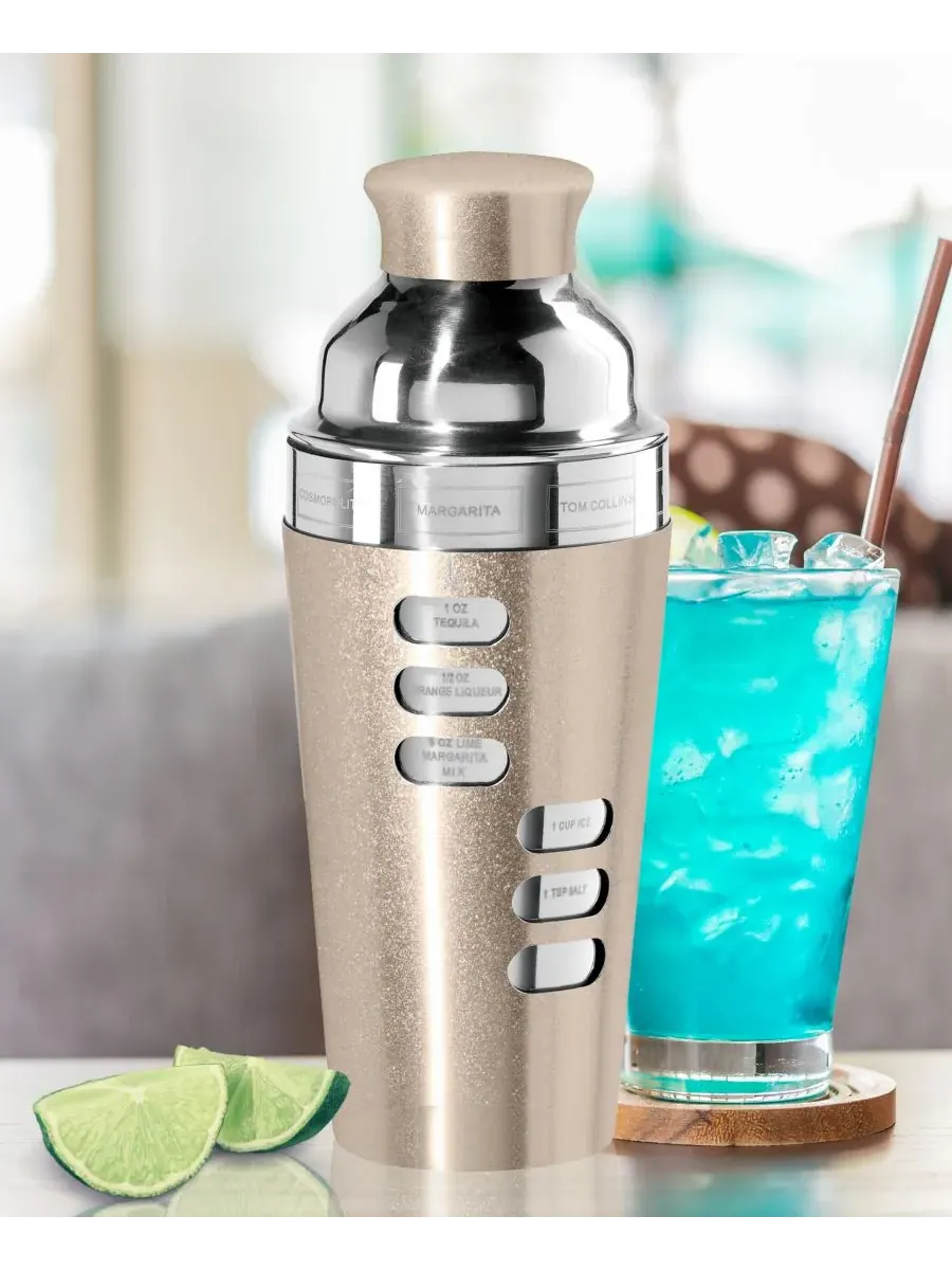 Коктейльный шейкер Dial a Drink из нержавеющей стали объемом 0,7 л Oggi — изображение 10 из 10, черный