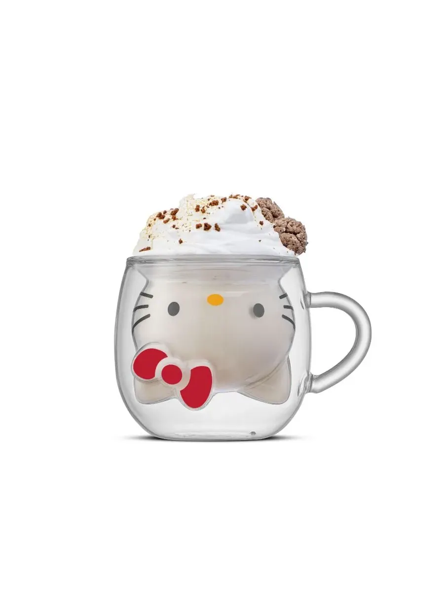 Кружка для кофе Hello Kitty с двойными стенками и 3D-эффектом Joyjolt — изображение 2 из 9, нет цвета