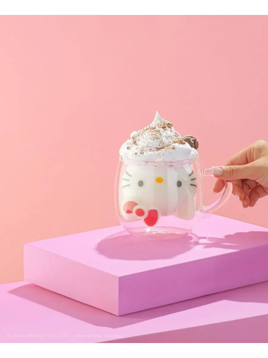 Кружка для кофе Hello Kitty с двойными стенками и 3D-эффектом Joyjolt — изображение 6 из 9, нет цвета