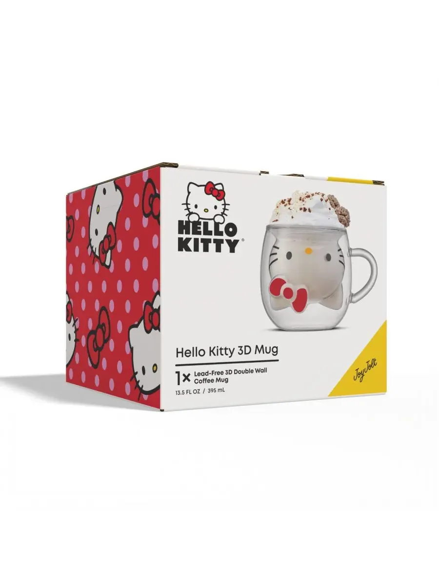 Кружка для кофе Hello Kitty с двойными стенками и 3D-эффектом Joyjolt — изображение 9 из 9, нет цвета