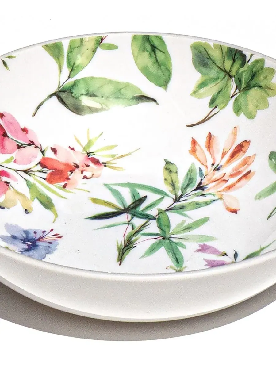 Набор из 6 низких мисок Wildseed Flowers Abode Homewares — изображение 3 из 5, белый